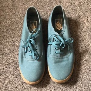 Vans Teal Canvas Sneakers